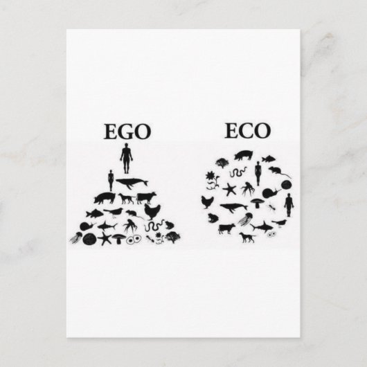 Eco versus Ego Briefkaart (Voorkant)