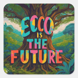 Eco Vierkante Sticker