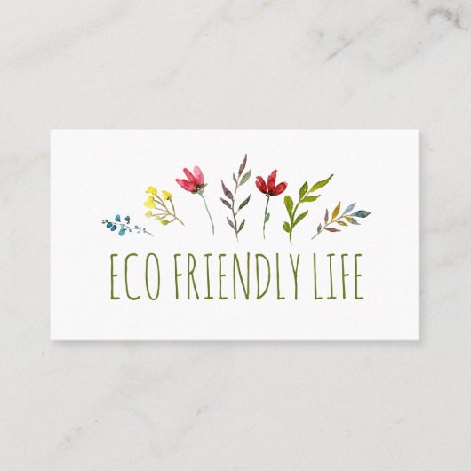 Eco-vriendelijk nulafval visitekaartje (Voorkant)