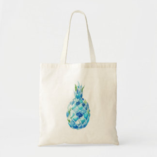 Eco-vriendelijk Tas met blauwe Waterverf ananas