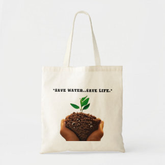 Eco-vriendelijke boodschappentas: bespaar water, b tote bag
