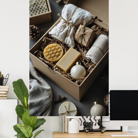 Eco vriendelijke geschenkdoos handgemaakte zepen, poster (Thuiskantoor)