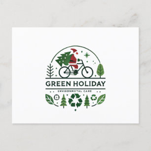 Eco-vriendelijke kerstdecoratie Groene vakantie Briefkaart