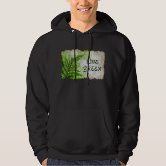 Eco Vriendelijke "Live Green" Enviro Art Eco Hoodi Hoodie