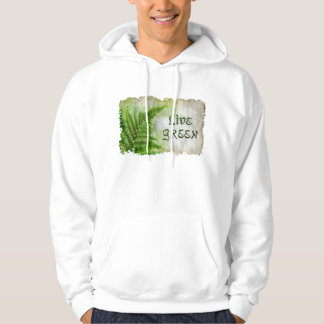 Eco Vriendelijke "Live Green" Kunstliefhebbers Hoo Hoodie