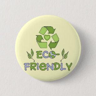 Eco-vriendelijke T-shirts en cadeautjes Ronde Button 5,7 Cm