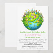 Eco-vriendelijke verjaardag uitnodiging (Voorkant / Achterkant)