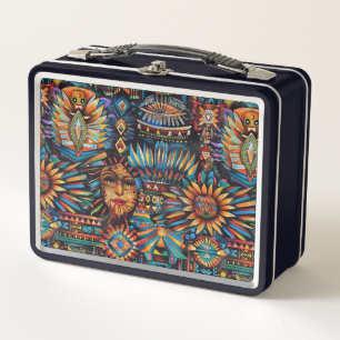 Eco-vriendelijke zwarte "Pre-Columbian Tapestry" L