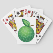 Eco Wereldbol Fruit Green Earth Leaf Sphere Pokerkaarten (Achterkant)