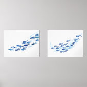 Ecole Bleue de Poisson Aquarelle (Recto)