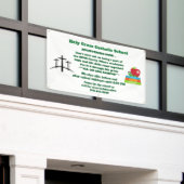 École catholique avec la bannière d'enregistrement (Bâtiment extérieur)