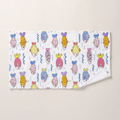 École colorée de poisson (Serviette à main)