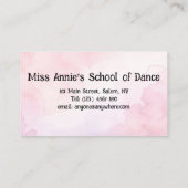 École de Carte de visite de danse (Dos)