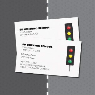 École de conduite Cartes de visite de feux de ci