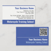 École de formation de moto QR Code Carte de visite (Devant / Derrière)