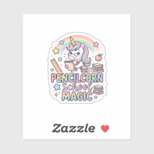 École de licorne Pencilcorn Magie Autocollant ador