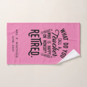 École de musique à la retraite Professeur à la ret (Serviette à main)