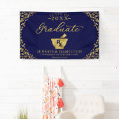 École de pharmacie Bleu Bannière de diplôme d'or (En situation)