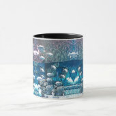 Ecole de Poissons dans Ocean Rocks Mug pour papa (Centre)