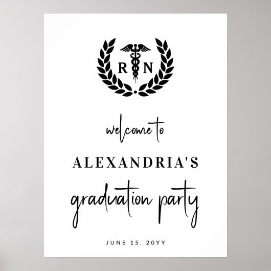 École de soins infirmiers RN Graduation Affiche de (Devant)