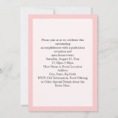 École de soins infirmiers rose Faire-part de la ph (Dos)