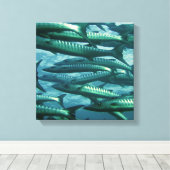 École de toile de poisson vert Imprimer (Insitu (Plancher de Bois))