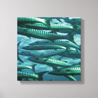 École de toile de poisson vert Imprimer