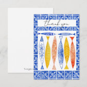 École d'été de la Carte de remerciements du poisso (Devant / Derrière)