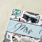 École Doodle mignon Serviette de plage d'été (En situation)