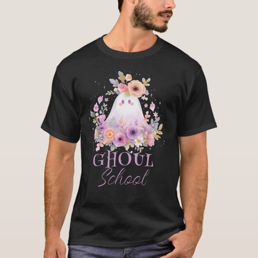 École Ghoul Enseignants Halloween Ghost T-Shirt (Devant)