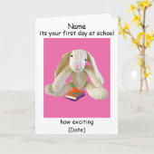 École maternelle première journée carte de voeux l (Fleur jaune)