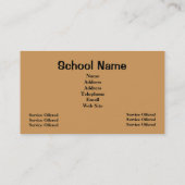 École ou carte de visite de garde (Dos)