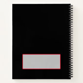École personnalisée Ninja Black Red Cover Carnet (Dos)