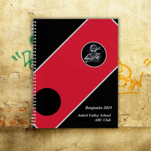 École personnalisée Ninja Black Red Cover Carnet