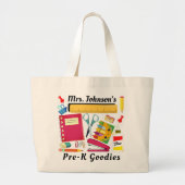 École pré-K Stuff Grand Sac fourre-tout (Devant)