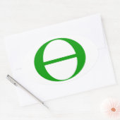 Ecologie symbool ovale sticker (Envelop)