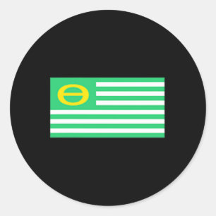 Ecologie Vlag Milieubewustzijn Dag van de Aarde 2 Ronde Sticker
