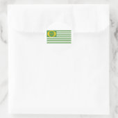 Ecologische vlag ronde sticker (Tas)