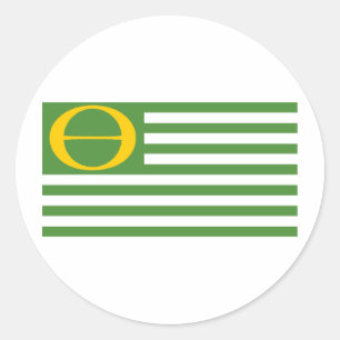 Ecologische vlag ronde sticker