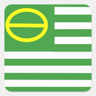 Ecologische vlag vierkante sticker