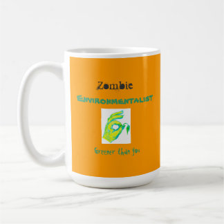 Écologiste de zombi, plus vert que vous, tasse