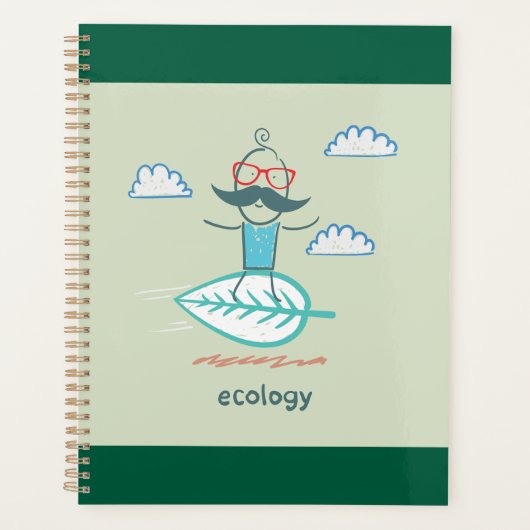 Ecology Surfer Sustainable Life Hipster Planner (Voorkant)