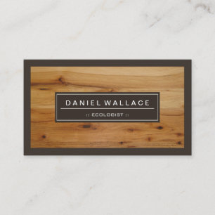 Ecoloog - Classy Wood Grain Kijk Visitekaartje