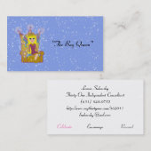 Econische groene ogen voor koningin Fairy Long Blo Visitekaartje (Voorkant / Achterkant)