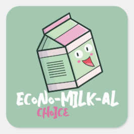 "Econo-Milk-al Choice" Vierkante Sticker