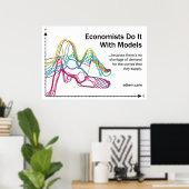 Economen doen het met het model-slogan-Poster Poster (Thuiskantoor)