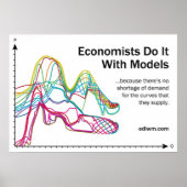 Economen doen het met het model-slogan-Poster Poster (Voorkant)