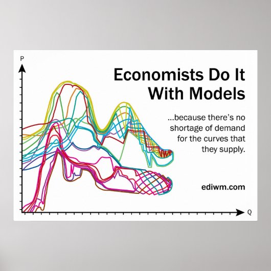 Economen doen het met het model-slogan-Poster Poster (Voorkant)