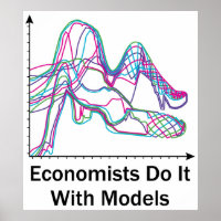 Economen doen het met model-Poster