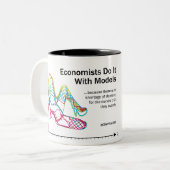 Economen doen het met modellen met tweetone Mok (Voorkant links)